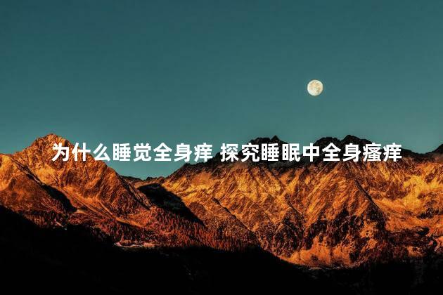 为什么睡觉全身痒 探究睡眠中全身瘙痒的原因与解决方法